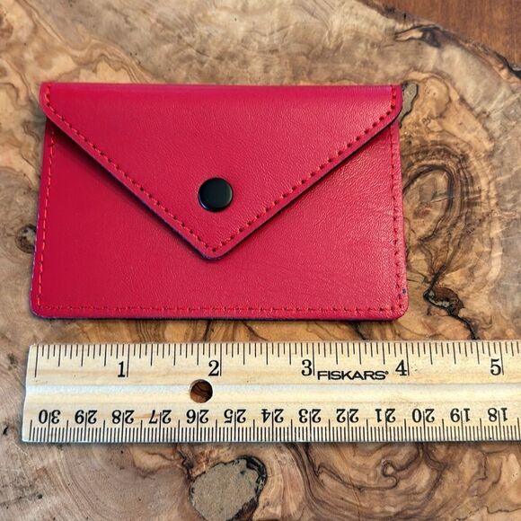 NEW Ordning & Reda "Janne" Red Leather Business Card Case - Picture 6 of 7